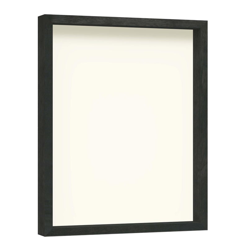 Frameworks 16 "" × 20 "" سوداء الخشب الخشبي الخشبي المربع الإطار - شعر ناعم الظهر الزجاج المقلوب ويشمل دبابيس دفع الكرة البيضاء الأنيقة - Image 2