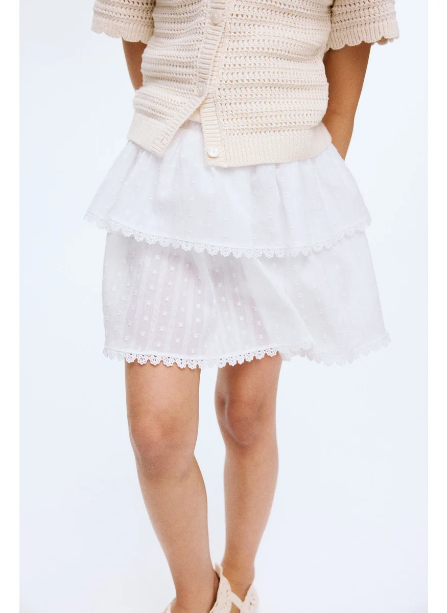 H&M Tiered Cotton Skort