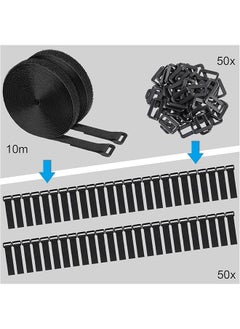 erorex Velcro Cable Ties 10M Adjustable Velcro Cable Straps Heavy Duty With 50 Buckles 2 Pcs Free Cut Self Hook And Loop Securing Strap For Cable Tidy Wire Management Cord Organiser  - Image 5