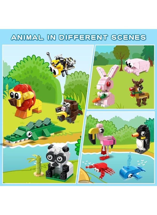 Hogokids HOGOKIDS Party Favors for Kids - 12 Pack Animals Building Blocks Toy for Easter Gifts Goodie Bags Classroom Prizes Stocking Stuffers Building Set Valentines Day Birthday Gift for Boy Girl Ages 6-12+  - Image 5