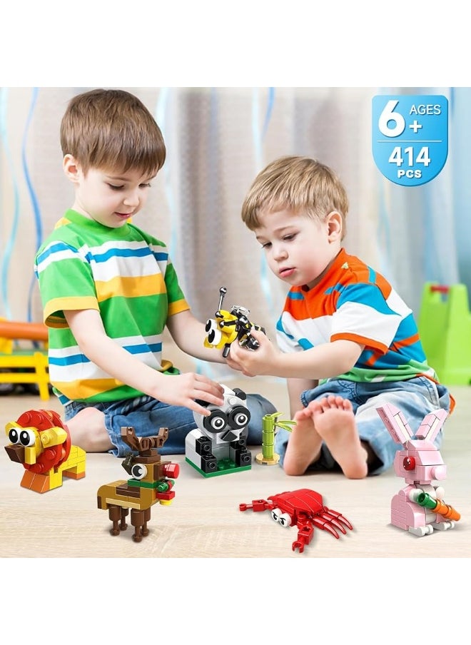 Hogokids HOGOKIDS Party Favors for Kids - 12 Pack Animals Building Blocks Toy for Easter Gifts Goodie Bags Classroom Prizes Stocking Stuffers Building Set Valentines Day Birthday Gift for Boy Girl Ages 6-12+  - Image 3