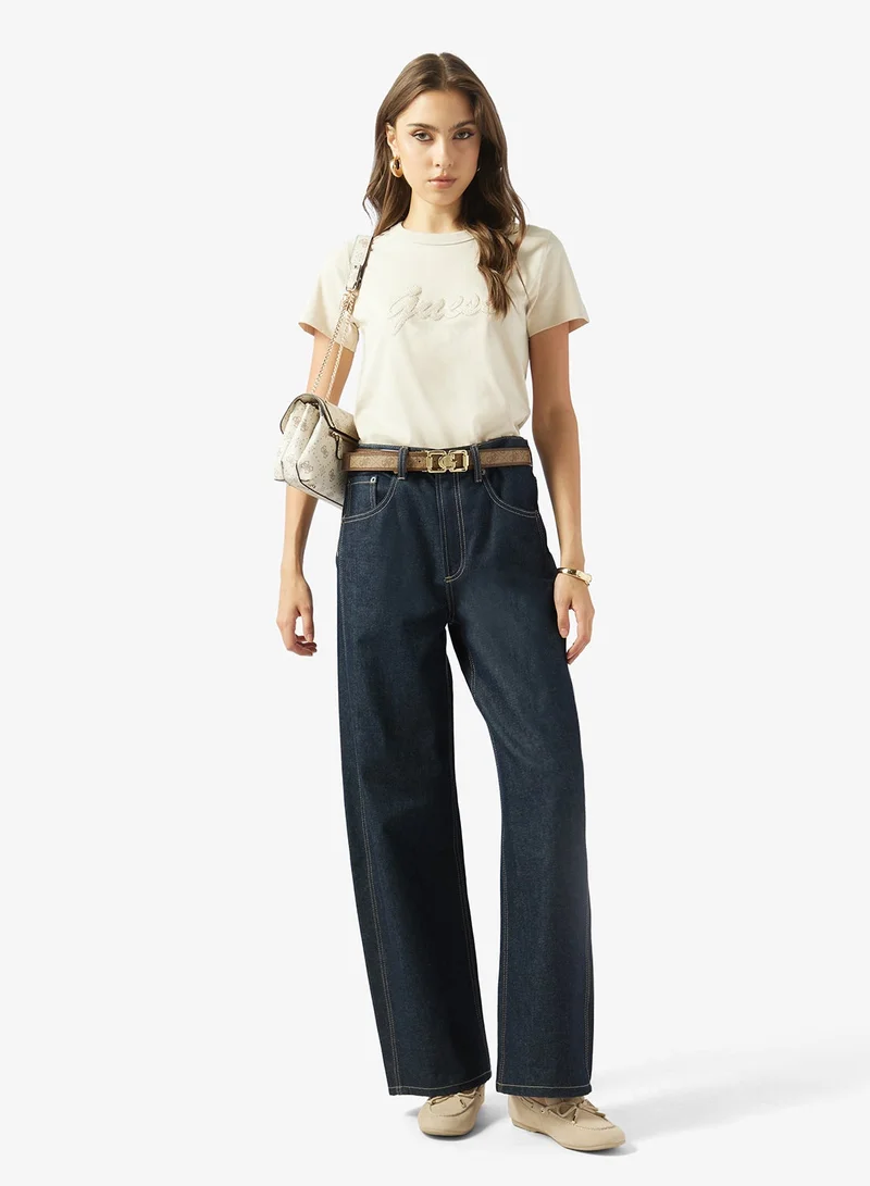 GUESS  Crew Neck Boxy T-Shirt for Women | Best Price UAE