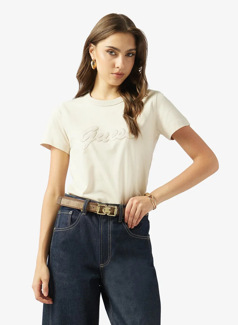 GUESS  Crew Neck Boxy T-Shirt for Women | Best Price UAE