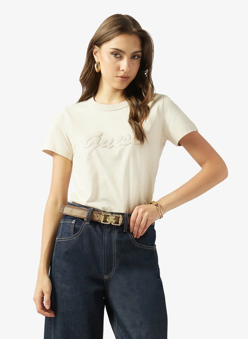 GUESS Crew Neck Boxy T-Shirt