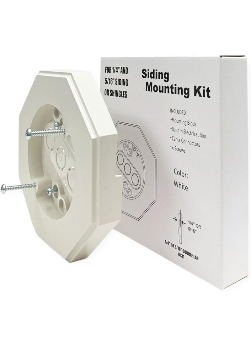 iMBAPrice iMBAPrice IMBA81311 Vinyl Siding Lamp Mounting Kit for 14inch or 516inch Outdoor Vertical Siding Lap with Builtin Electrical Box 1Pack  - Image 2