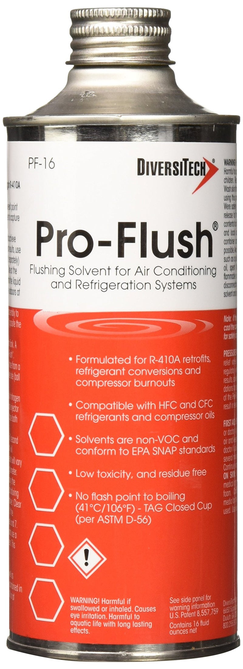 Diversitech PF-16 Pro Flush Flushing Solvent for Air Conditioning and Refrigeration Systems, EPA SNAP Compliant, 16 oz, Clear - Image 4