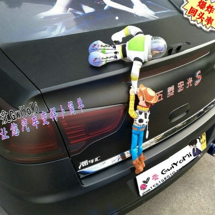 Buzz Lightyear Rescue Woody Car Roof Decoration Doll Car Roof Clown Car Rear Anti-Aircraft Car Ornament - Image 1
