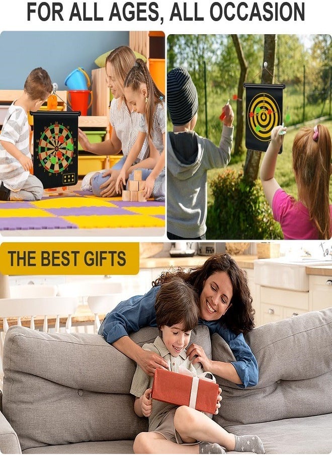 Generic 15'' Magnetic Darts Board Game 2-Sided with 6Pcs Safety Darts for Kids and Adult  - Image 3