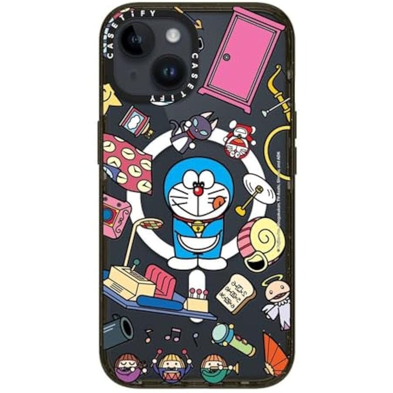 Casetify Impact Case for iPhone 14 【Doraemon Co-Lab / 8.2ft Drop Protection/Compatible with Magsafe】 - Doraemon Secret Gadgets - Clear Black - Image 5