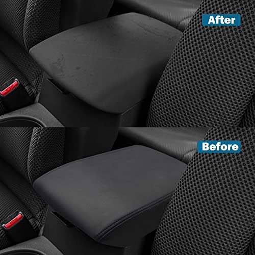 INTGET Center Console Armrest Cover for 2005-2021 Nissan Frontier Accessories 2005-2015 Nissan Xterra Accessories Leather Middle Arm Rest Protector Console Lid Cover (Black Leather) - Image 5