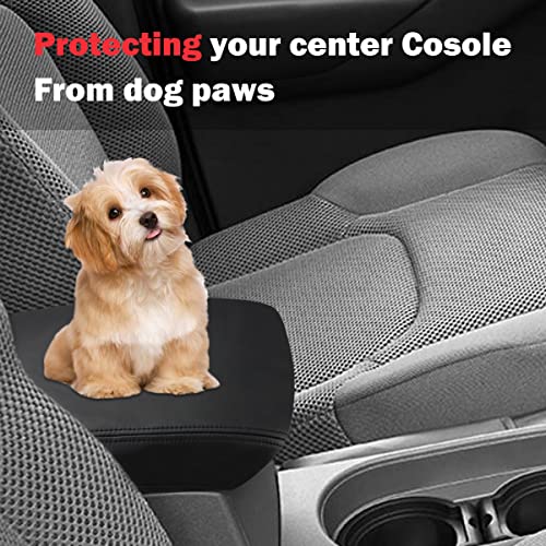 INTGET Center Console Armrest Cover for 2005-2021 Nissan Frontier Accessories 2005-2015 Nissan Xterra Accessories Leather Middle Arm Rest Protector Console Lid Cover (Black Leather) - Image 4