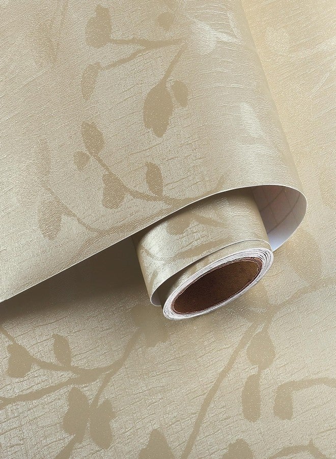 VaryPaper 32''x118'' Natural Beige Contact Paper for Cabinets Waterproof Silk Embossed Beige Wallpaper Peel and Stick Textured Wallpaper Removable Self Adhesive Vinyl Wall Paper for Bedroom Bathroom - Image 1