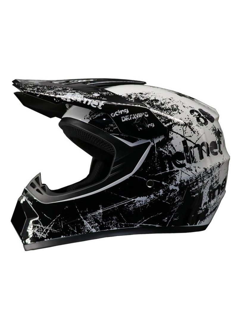 Jubilin Sport Motorcycle Helmet,Motorcycle Full Face Helmet,Bike Motocross Helmets with Goggles Gloves Face Shield for Adult, Size:XL - Image 3