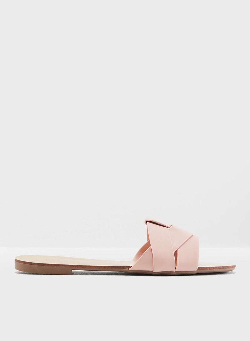 ELLA Woven Design Flat Sandal - Image 3