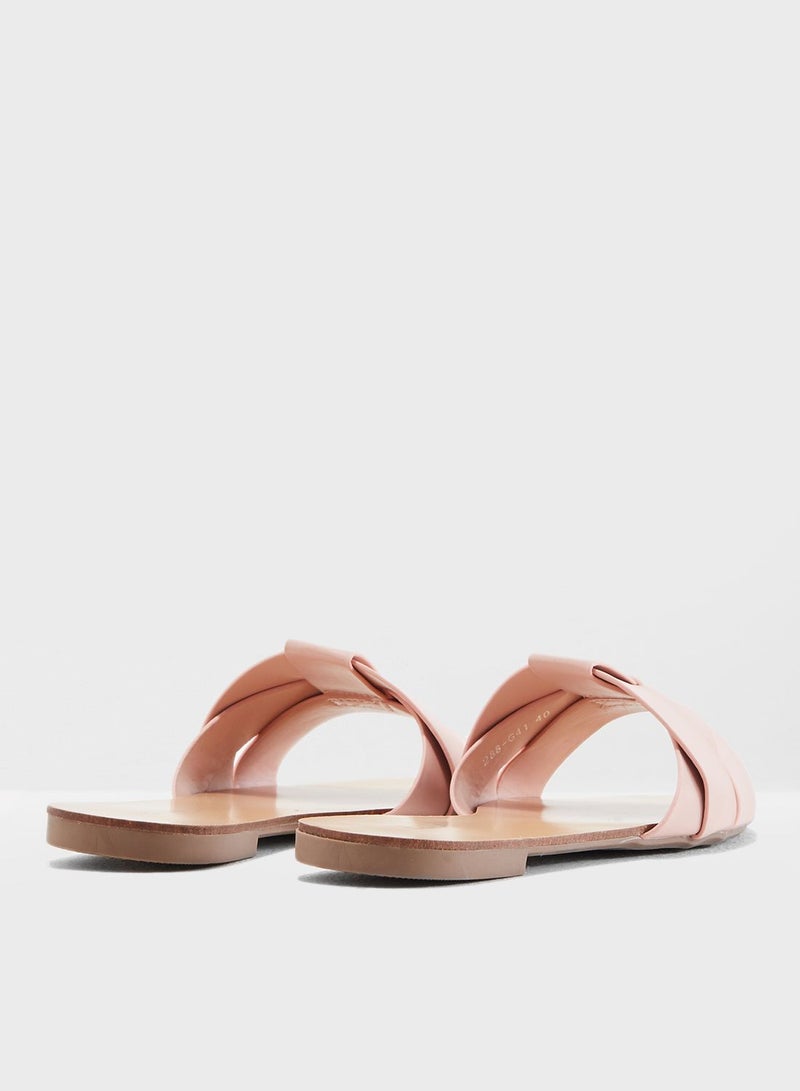 ELLA Woven Design Flat Sandal - Image 2
