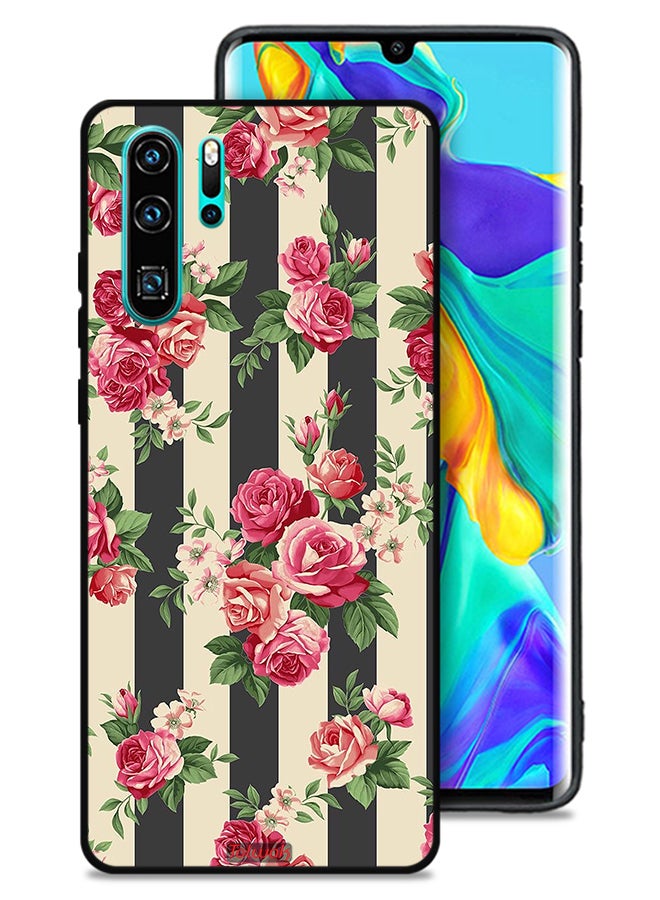 Tolwak غطاء حماية لهاتف هواوي P30 برو بنمط الورود - Image 1