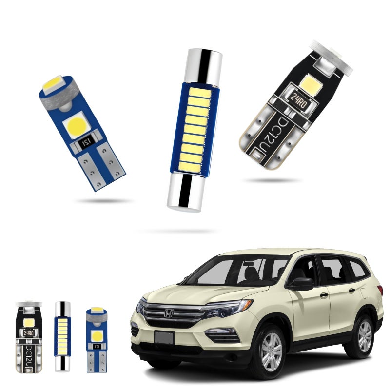 EASY EAGLE LED Interior Car Lights for Honda-Pilot-2016-2022: 15 Piece Kit White LED Light Bulbs - Super Bright 6000K + Install Tool - Image 1