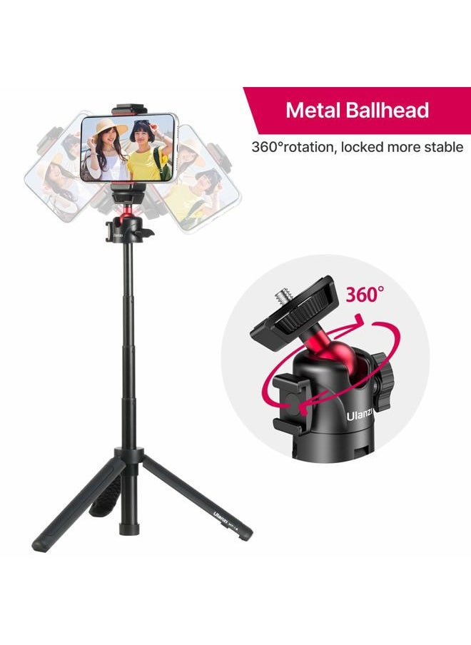 Ulanzi Ulanzi MT-16 Camera Tripod Stand Holder, Mini Tabletop Tripod Selfie Stick with Cold Shoe, Travel Tripod for iPhone 12 Canon G7X Mark III Sony ZV-1 RX100 VII A6600 Vlogging Filmmaking Live Streaming  - Image 4