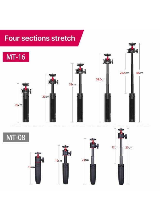 Ulanzi Ulanzi MT-16 Camera Tripod Stand Holder, Mini Tabletop Tripod Selfie Stick with Cold Shoe, Travel Tripod for iPhone 12 Canon G7X Mark III Sony ZV-1 RX100 VII A6600 Vlogging Filmmaking Live Streaming  - Image 2