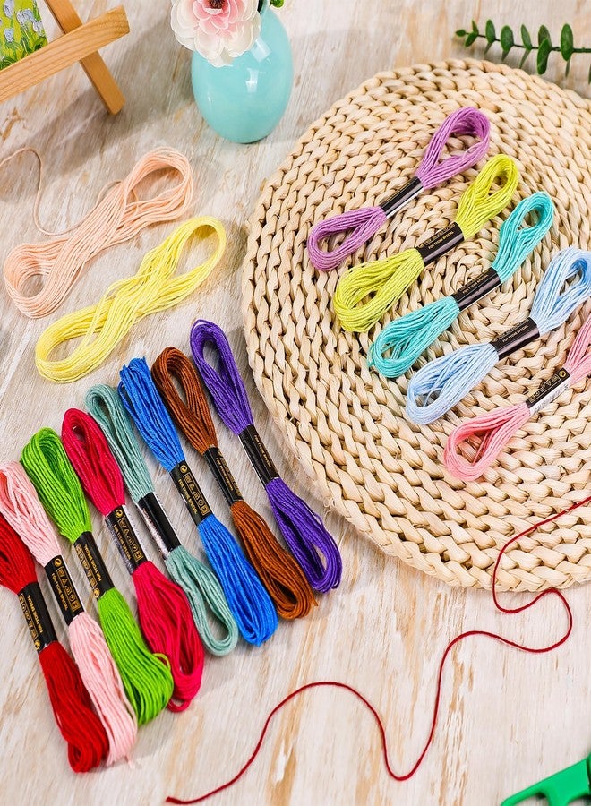 LOVIMAG Embroidery Thread Floss 180p Colors Skeins Friendship Bracelet String Making Bracelets Cross Stitch Kit Supplies Thin Yarn Sewing Patterns Strings Cotton Crochet Braces Wrap Rainbow Crafts - Image 2
