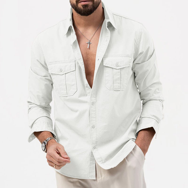 Long Sleeve Workwear Khaki - Image 4