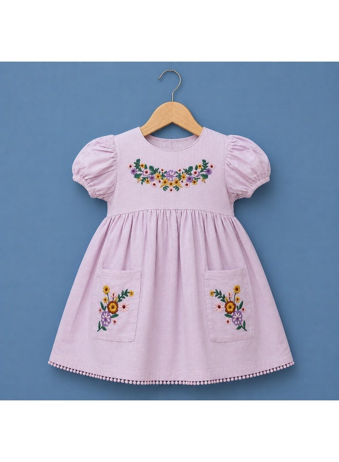 Frock wala Girl Embroidered Frock with Pockets - Image 4