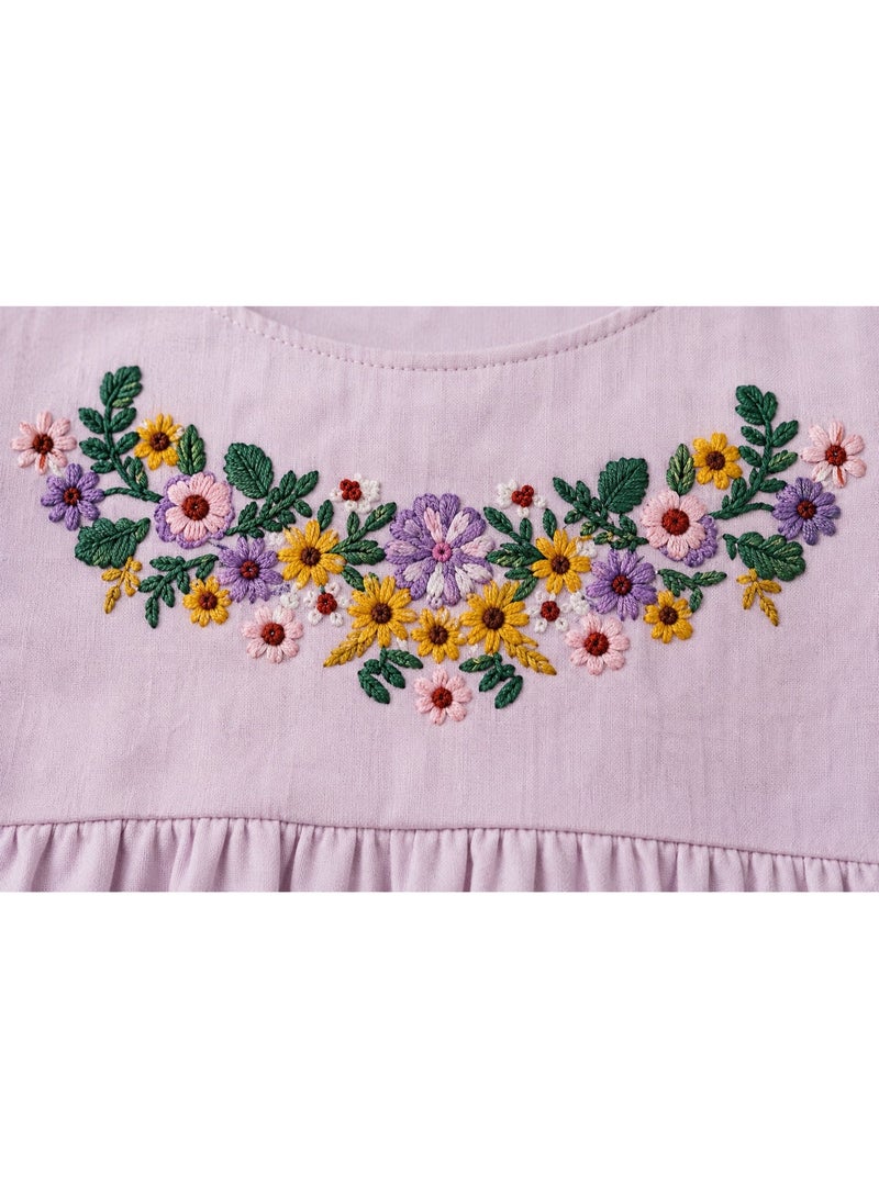 Frock wala Girl Embroidered Frock with Pockets - Image 2