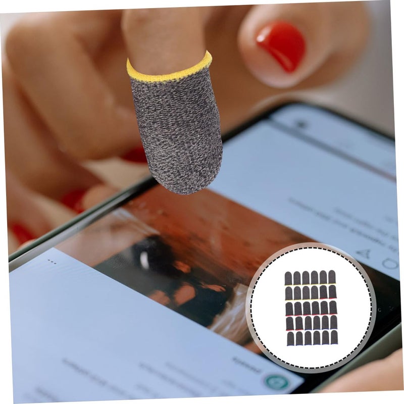 Anti Slip Finger Covers 30pcs Gaming Finger Guard Gloves Breathable Sweat Resistant Thumb Sleeves Random Color - Image 5