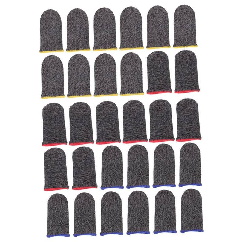 Anti Slip Finger Covers 30pcs Gaming Finger Guard Gloves Breathable Sweat Resistant Thumb Sleeves Random Color - Image 2