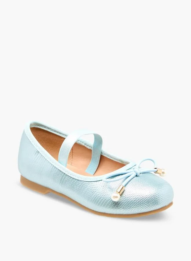 JUNIORS Girls Bow Detail Ballerina Shoes