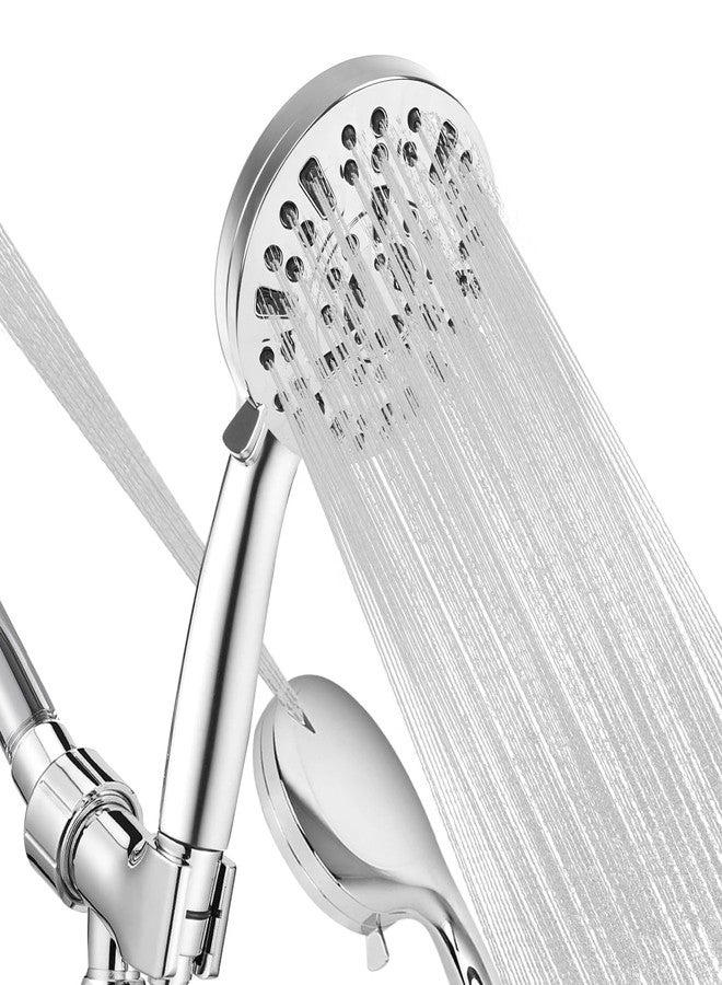 AIXMEET Shower Head,10 mode High Pressure shower head with handheld, Anti-clog Nozzles, Built-in 2 Power Wash to Clean Tub, Tile & Pets, High Flow Hand Held Shower Head, Leakproof 59 Inch Hose&Metal Bracket - Image 1
