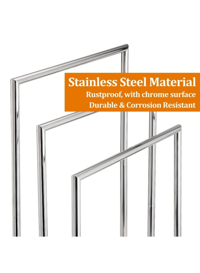 DECLUTTR Freestanding Towel Rack  3 Tier Stainless Steel Towel Bar Stand For Bathroom  Chrome Plated Decluttr - Image 2