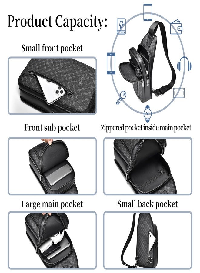 FSD.WG FSD. WG sling Backpack for Men Chest Bag Crossbody Shoulder Bags Travel Hiking Bag Purse for Men with Water Resistant - Image 4