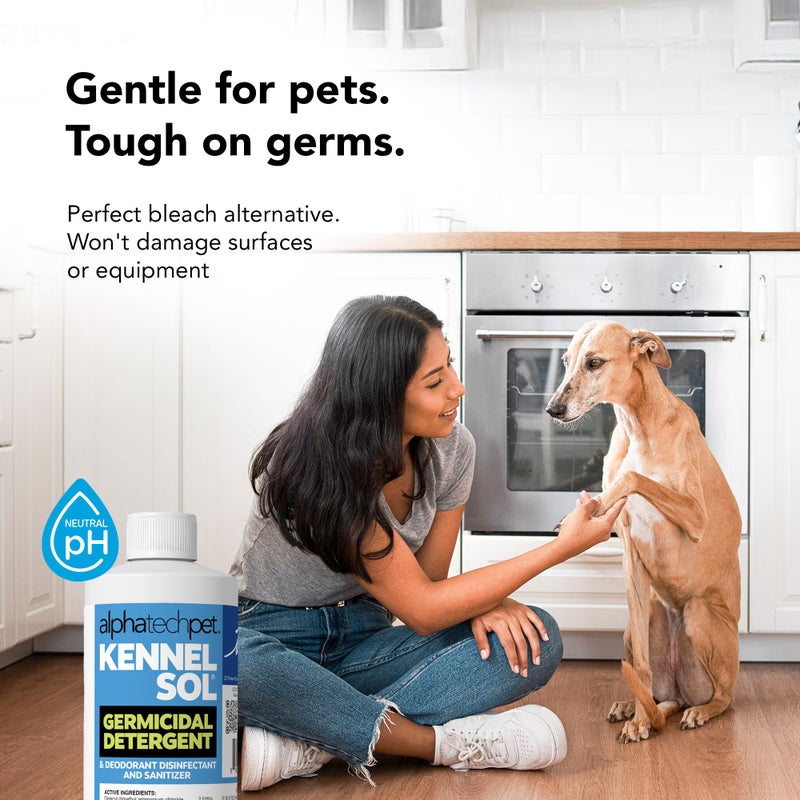 ATP KennelSol 1-Step Kennel Cleaner - 1 Pint Liquid Disinfectant, Effective Against Bacteria and Viruses, Deodorizer Wintergreen Scent by Alpha Tech Pet - Image 5