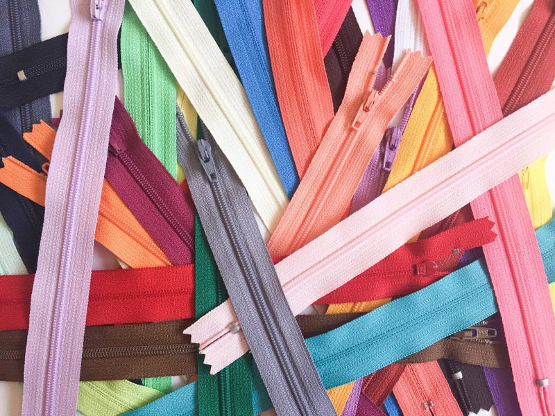 YKK 9 Inch Multicolor Pack YKK Zippers Number 3 Nylon Coil Set of 30 Pieces - Image 3