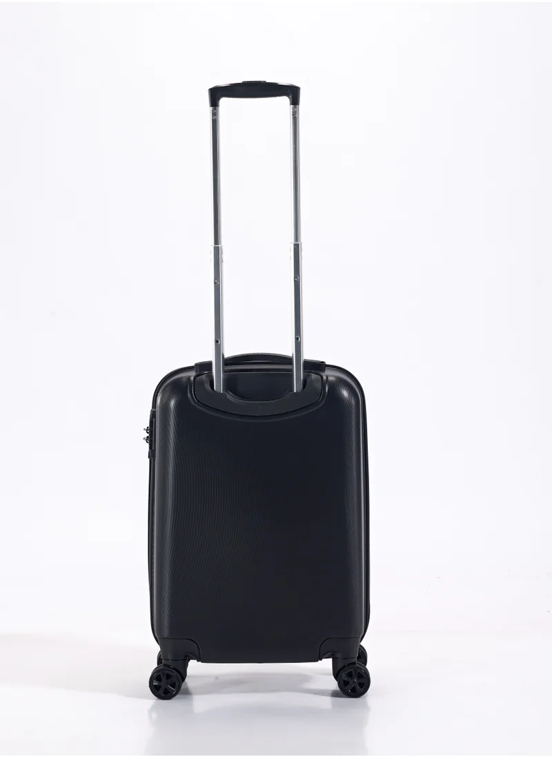 UNITED COLORS OF BENETTON BNTA-202 20 Inch- Cabin Luggage with TSA Lock| Material- Acrylonitrile Butadiene Styrene| Adjustable Trolley Handle | Smooth Dual Wheels 360degree rotate| Black