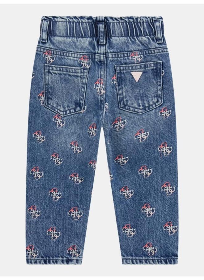 GUESS - Kids Embroidered Paperbag Denim - Image 1