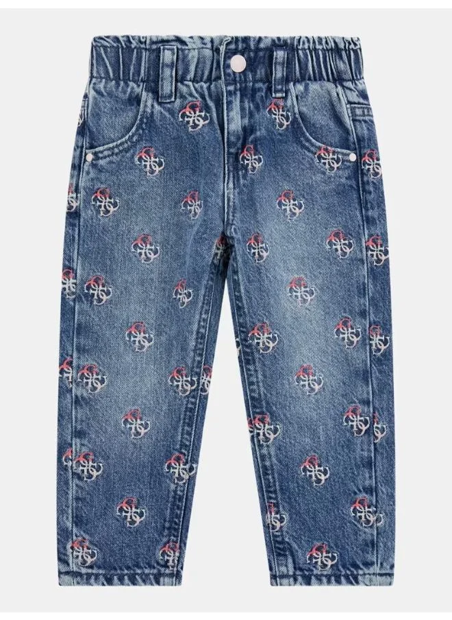 GUESS Kids Embroidered Paperbag Denim