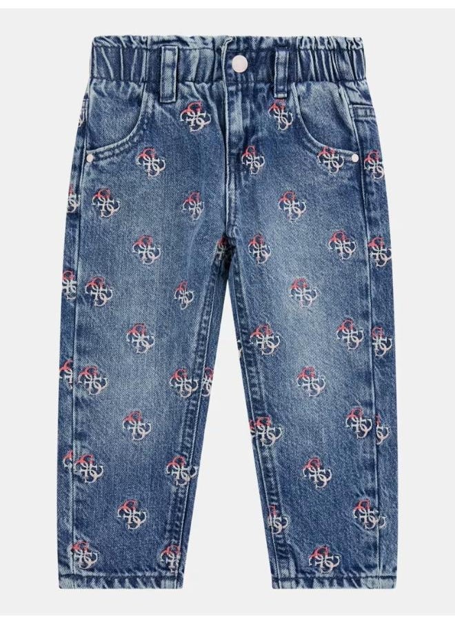 GUESS - Kids Embroidered Paperbag Denim - Image 1