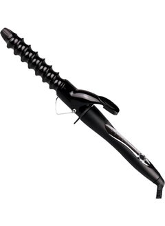 JINDIN Spiral Curling Wand with Clamp  32mm Ceramic Hair Iron for Tight to Loose Curls and Crimping Waves Adjustable Temperature 