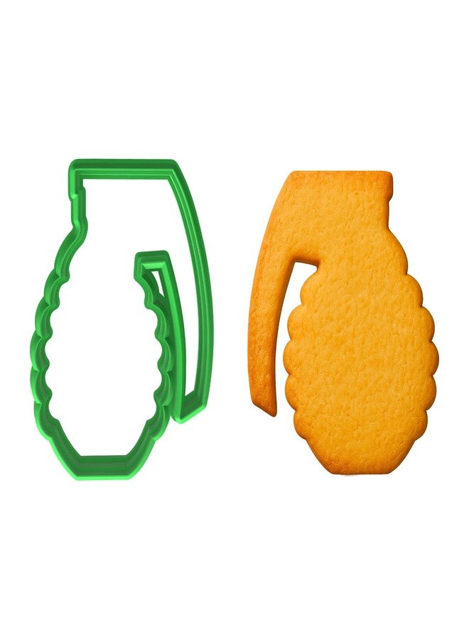 Mighty Gadget Hand Grenade Cookie Cutter - 3.5x2.68", Combat & Army Inspired Cookie Mold for Patriotic Occasions (Random Color) - Image 2