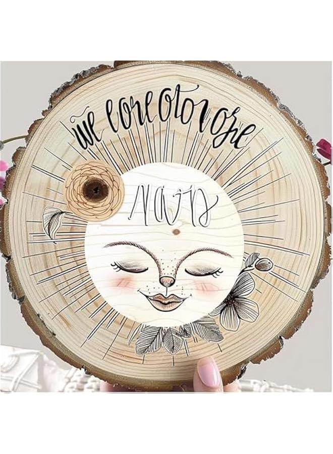 Arabest 10 Pcs Large Wood Slices for Centerpieces 10-11 inches Wood Rounds for Tables Decor Rustic Wood Circles for DIY Crafts and Wedding Decor Round Wooden Discs Wood Slice Ornaments - Image 5