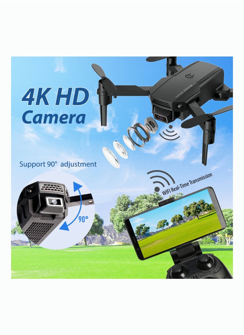 AccLoo - Drone with Camera 4K Video Recording, WiFi FPV RC Quadcopter with Trajectory Flight,3D Flips,Altitude Hold,Headless Mode,G-Sensor,One Key Return,Speed Control - Image 1