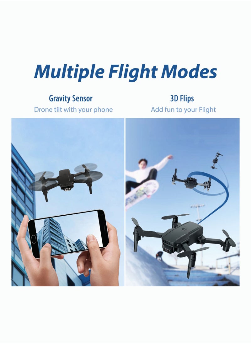 AccLoo - Drone with Camera 4K Video Recording, WiFi FPV RC Quadcopter with Trajectory Flight,3D Flips,Altitude Hold,Headless Mode,G-Sensor,One Key Return,Speed Control - Image 1