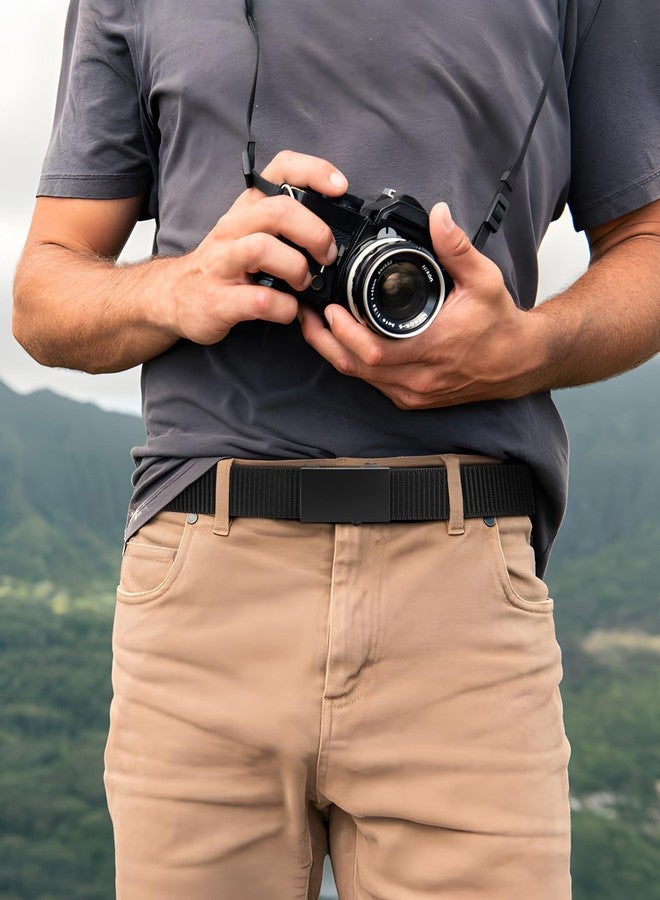 CHAOREN Nylon Ratchet Belts for Men - Adjustable Web Belt - Automatic Slide Buckle for Casual Golf Work - Image 2