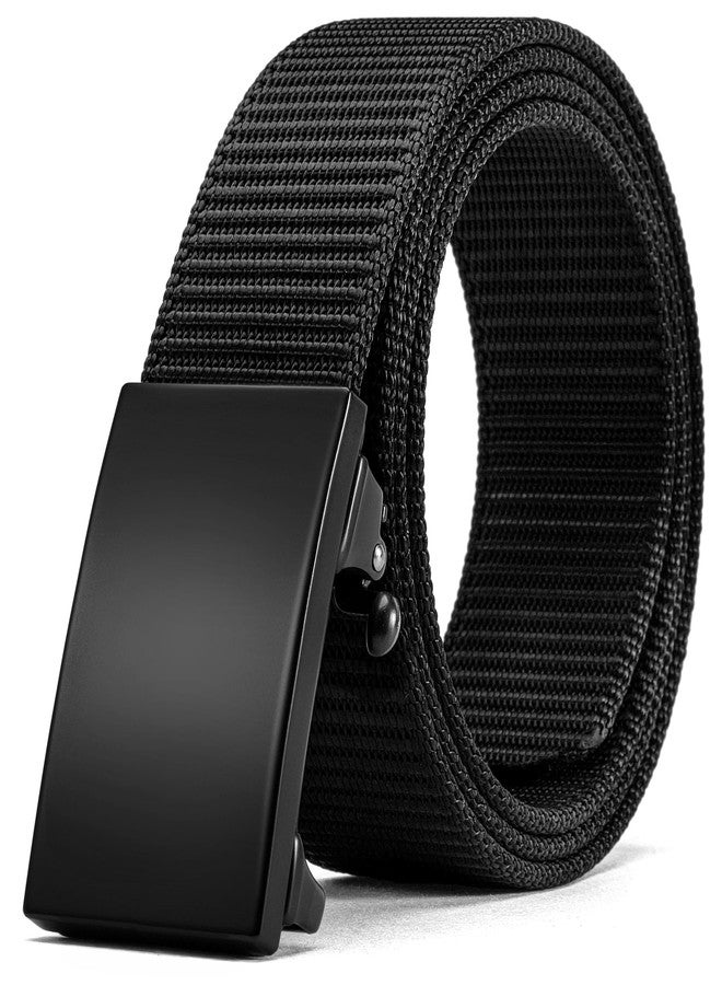 CHAOREN Nylon Ratchet Belts for Men - Adjustable Web Belt - Automatic Slide Buckle for Casual Golf Work - Image 1