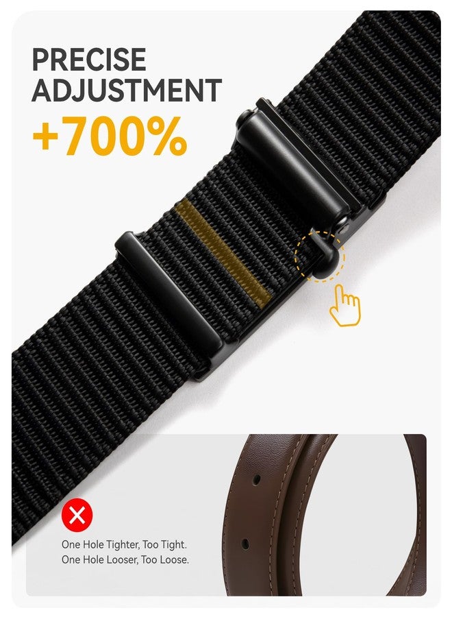 CHAOREN Nylon Ratchet Belts for Men - Adjustable Web Belt - Automatic Slide Buckle for Casual Golf Work - Image 4