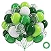 Leraqertra 60Pcs Green Balloons 12inch with Lime Dark Green and White Balloons Confetti Balloon for Themed Baby Shower Birthday Party Decorations - Image 2