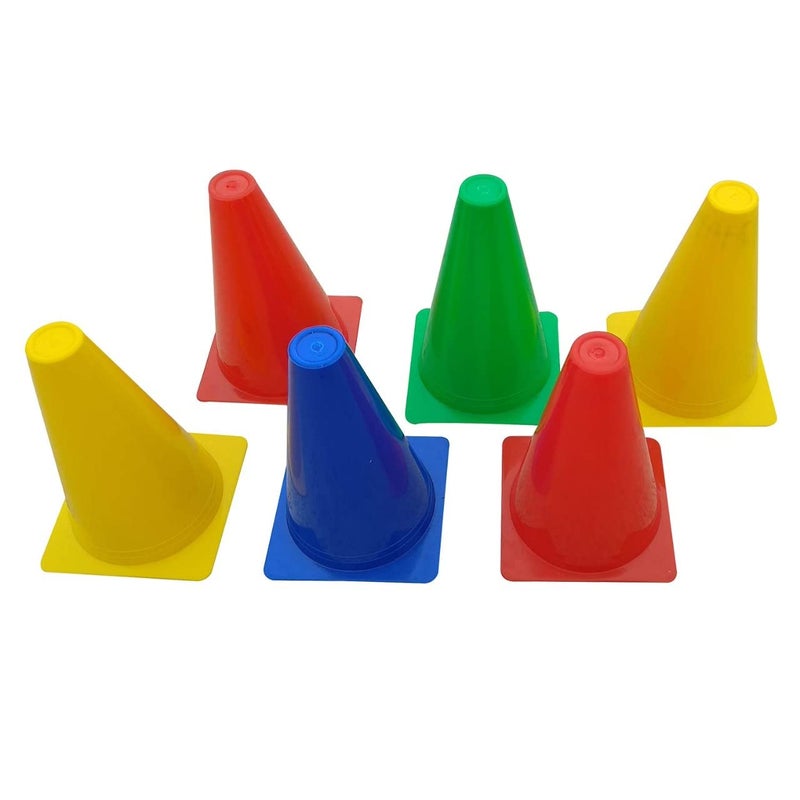 CABRIO 6 inch Plastic Cone Marker Set for Field Marking Equipment Football Training Saucer Cone Cricket Training Agility Cones (6) - Image 4