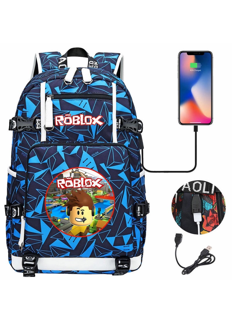 روبلوكس حقيبة ظهر Roblox USB للمراهقين كاجوال للسفر